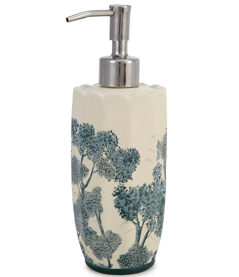 Southern Living Willa Scalloped Ceramic Soap Dispenser