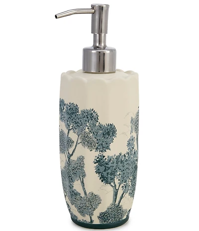 Southern Living Willa Scalloped Ceramic Soap Dispenser