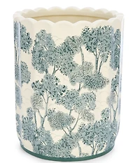 Southern Living Willa Scalloped Floral Edge Wastebasket