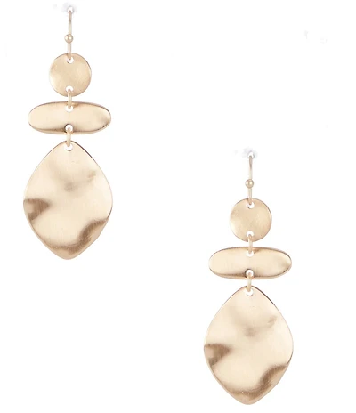 Southern Living Wobbly Metal Geometric Drop Earrings