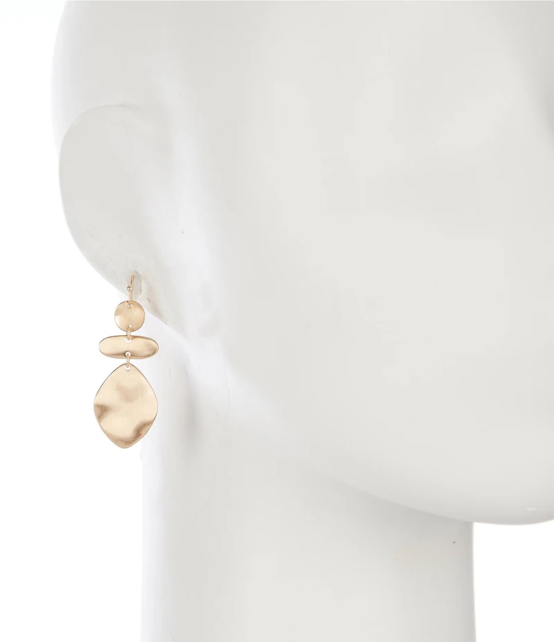 Southern Living Wobbly Metal Geometric Drop Earrings
