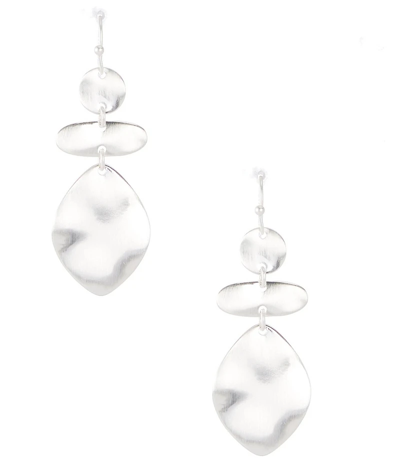 Southern Living Wobbly Metal Geometric Drop Earrings