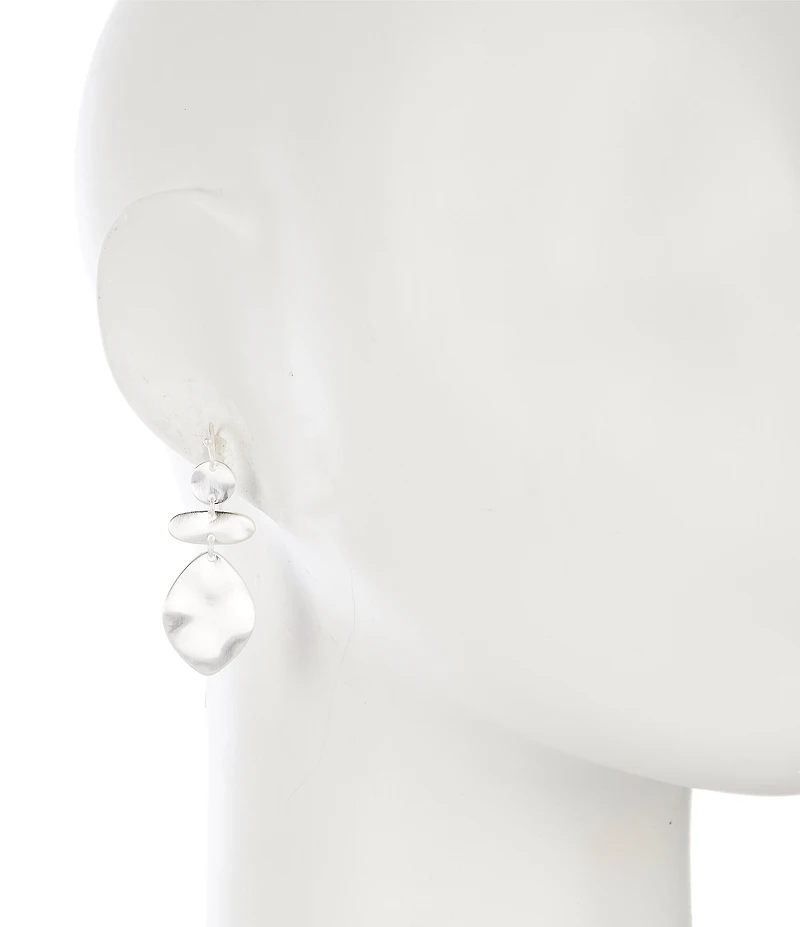Southern Living Wobbly Metal Geometric Drop Earrings
