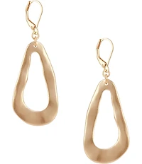 Southern Living Wobbly Metal Organic Open Teardrop Drop Earrings