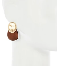Southern Living Wood Disk Drop Earrings