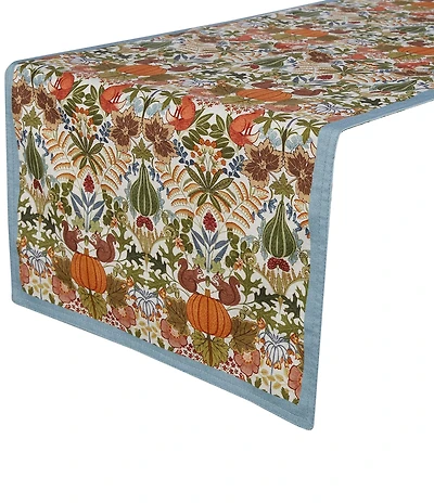 Southern Living Woodland Forage Squirrel and Fox Reversible Runner, 72#double;