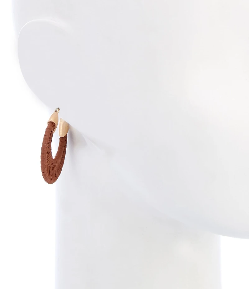 Southern Living Woven Resort Hoop Earrings