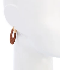 Southern Living Woven Resort Hoop Earrings