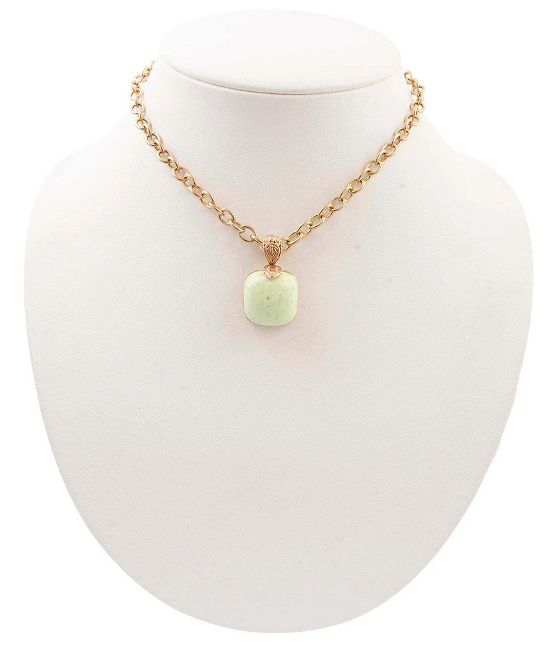 Southern Living x Barse Citron Magnesite Solara Short Pendant Necklace