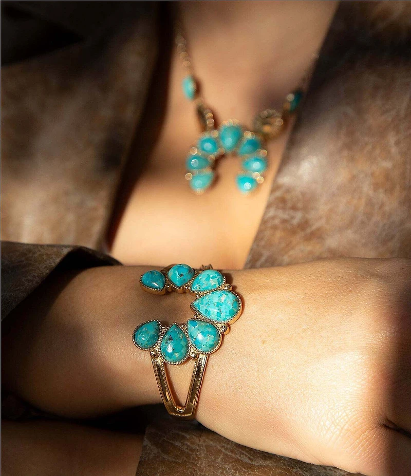 Southern Living x Barse Desert Icon Turquoise Cuff Bracelet