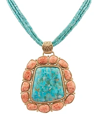 Southern Living x Barse Genuine Stone Horizon Pendant Statement Necklace