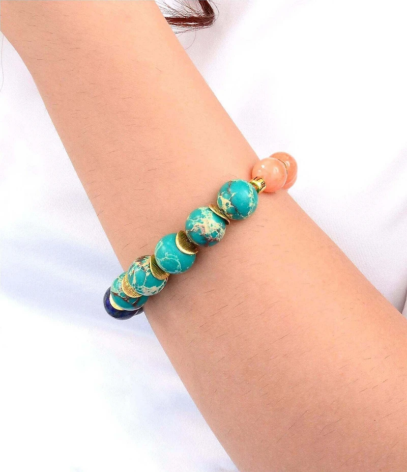 Southern Living x Barse Genuine Stone Radiance Beaded Stretch Bracelet