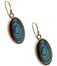 Southern Living x Barse Golden And Abalone Laguna Drop Earrings
