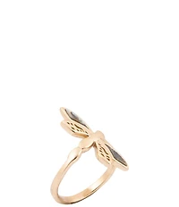 Southern Living x Barse Golden and Abalone Sea Drift Dragonfly Band Ring