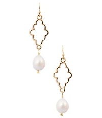 Southern Living x Barse Golden And Freshwater Pearl Seabreeze Drop Earrings