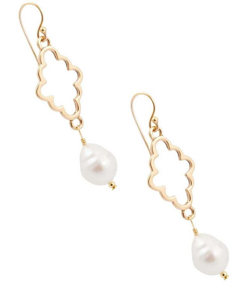 Southern Living x Barse Golden And Freshwater Pearl Seabreeze Drop Earrings