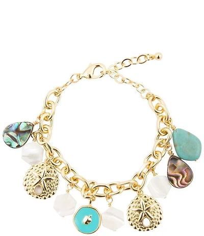 Southern Living x Barse Coastal Gypsy Genuine Stone Charm Line Bracelet