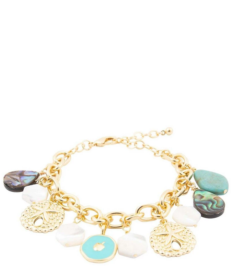 Southern Living x Barse Coastal Gypsy Genuine Stone Charm Line Bracelet