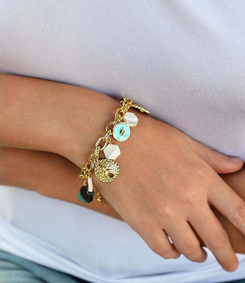 Southern Living x Barse Coastal Gypsy Genuine Stone Charm Line Bracelet