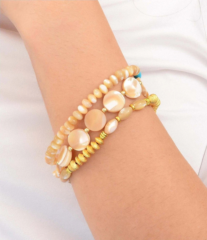 Southern Living x Barse Coastal Gypsy Genuine Stone Stretch Bracelet Set