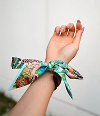 Southern Living x Barse Golden And Genuine Turquoise Tropical Riviera Scarf Adjustable Bracelet