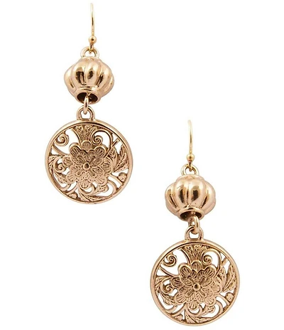 Southern Living x Barse Golden Lauren Drop Earrings