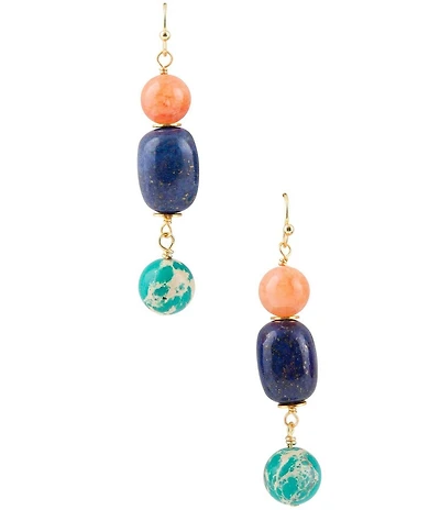 Southern Living x Barse Jasper & Jade Radiance Drop Earrings
