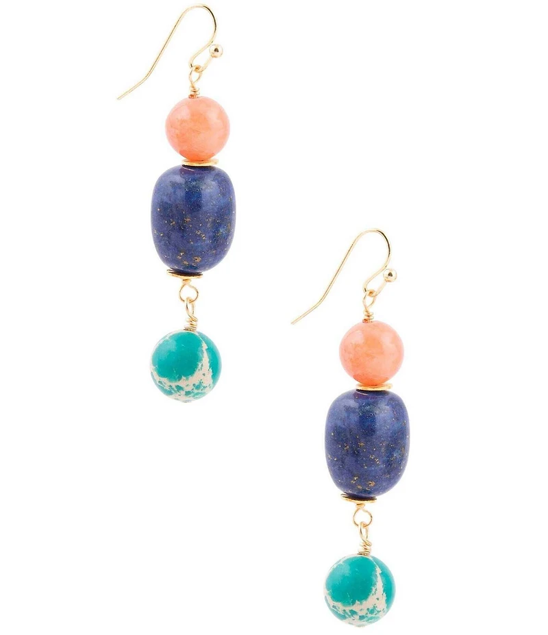 Southern Living x Barse Jasper & Jade Radiance Drop Earrings