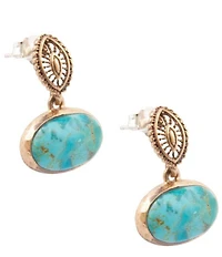 Southern Living x Barse Kaia Golden And Genuine Stone Drop Earrings