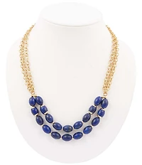 Southern Living x Barse Lapis Blue Meadow Statement Necklace