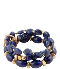 Southern Living x Barse Lapis Blue Meadow Stretch Bracelet Set