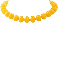 Southern Living x Barse Marigold Golden, Sunshine Resin And Jade Collar Necklace