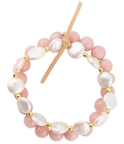 Southern Living x Barse Mother-of-Pearl Heritage Beaded Stretch Bracelet Set