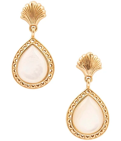 Southern Living x Barse Mother-Of-Pearl Heritage Teardrop Drop Earrings