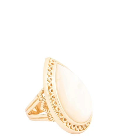 Southern Living x Barse Mother-Of-Pearl Heritage Teardrop Statement Ring
