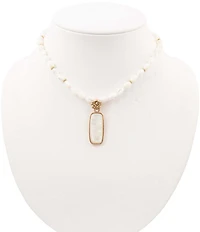 Southern Living x Barse Mother-Of-Pearl Legacy Short Beaded Pendant Necklace