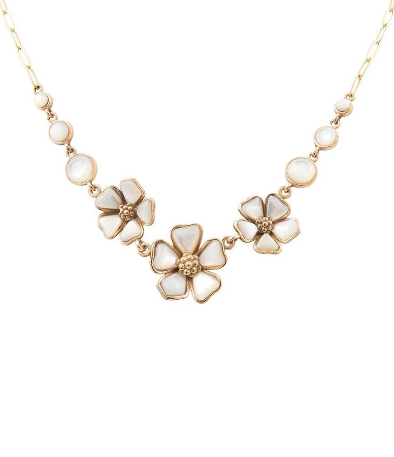Southern Living x Barse Mother-Of-Pearl Timeless Blooms Collar Necklace