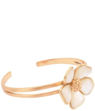 Southern Living x Barse Mother-Of-Pearl Timeless Blooms Cuff Bracelet
