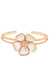 Southern Living x Barse Mother-Of-Pearl Timeless Blooms Cuff Bracelet