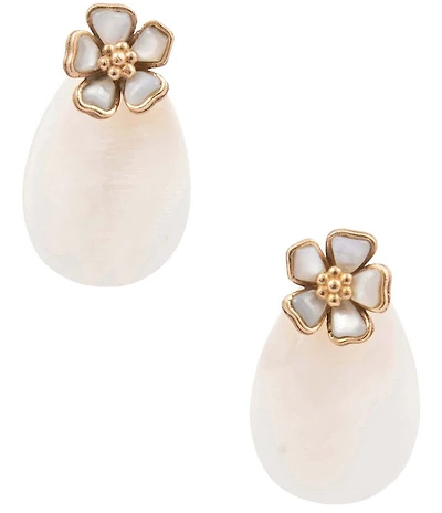 Southern Living x Barse Mother-Of-Pearl Timeless Blooms Drop Earrings
