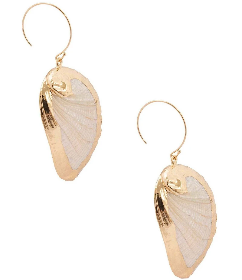 Southern Living x Barse Resort Golden and Shell Sea Nomad Drop Earrings