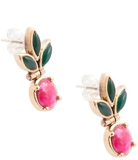 Southern Living x Barse Rosevine Onyx and Magnesite Drop Earrings