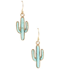 Southern Living x Barse Saguaro Cactus Turquoise Drop Earrings