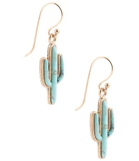 Southern Living x Barse Saguaro Cactus Turquoise Drop Earrings