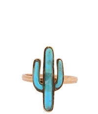 Southern Living x Barse Saguaro Cactus Turquoise Statement Ring