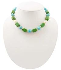 Southern Living x Barse Seaside Market Golden And Genuine Market Collar Necklace