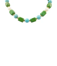 Southern Living x Barse Seaside Market Golden And Genuine Market Collar Necklace
