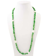 Southern Living x Barse Seaside Market Golden Genuine Stone Long Strand Necklace