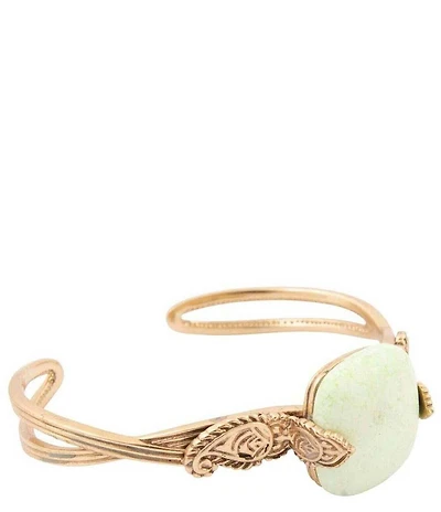 Southern Living x Barse Solara Citron Magnesite Cuff Bracelet