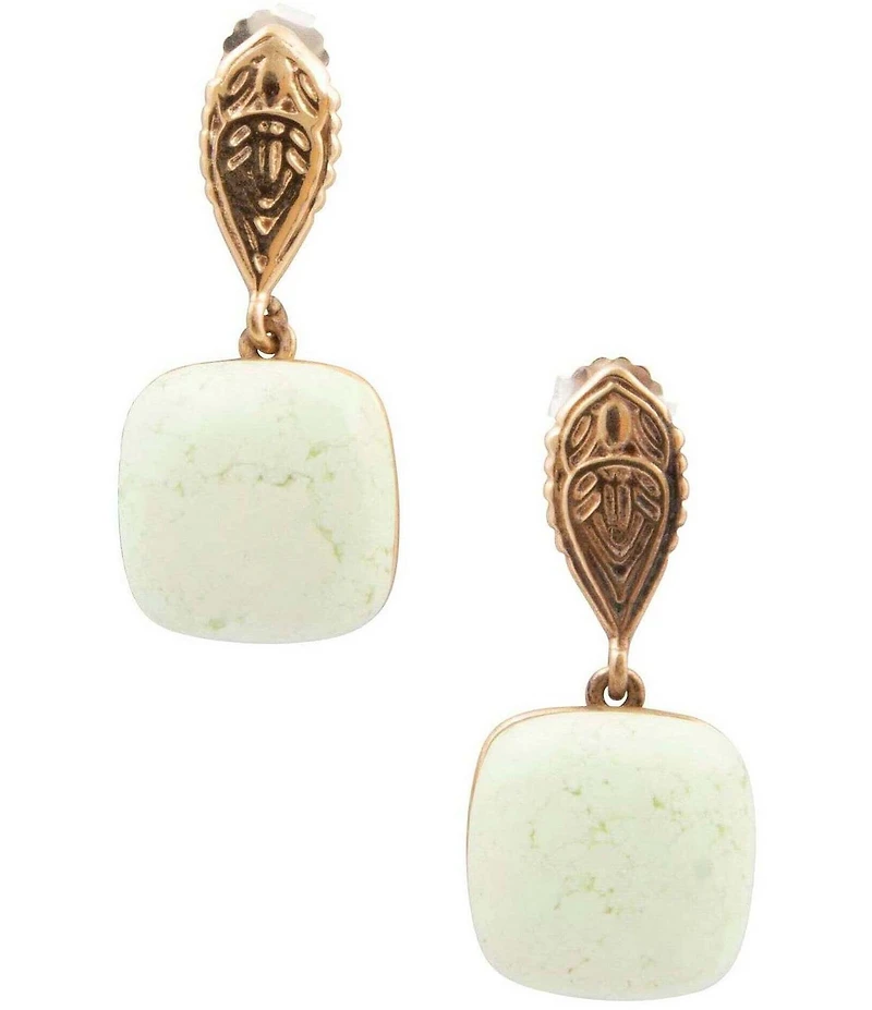 Southern Living x Barse Solara Citron Magnesite Drop Earrings